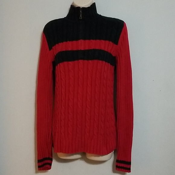 Tommy Hilfiger jeans women's red & black sweater - Picture 9 of 17